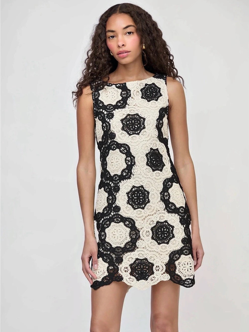 Hill House Home The Lisandra Dress Mini Cream & Black XXS